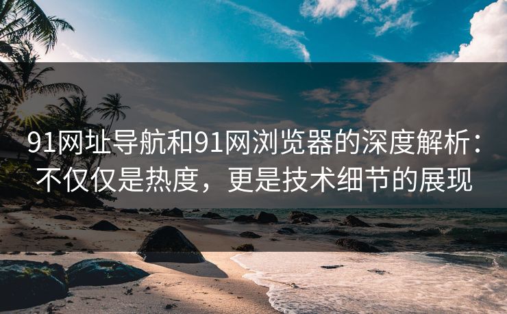 91网址导航和91网浏览器的深度解析：不仅仅是热度，更是技术细节的展现